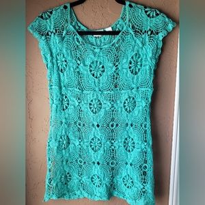 Cato Crochet Top Mint Green Size S